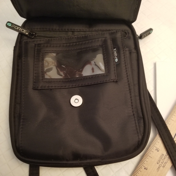 GForce Black Crossbody Bag Compact Travel Shoulder Bag Adjustable Strap - Picture 6 of 8